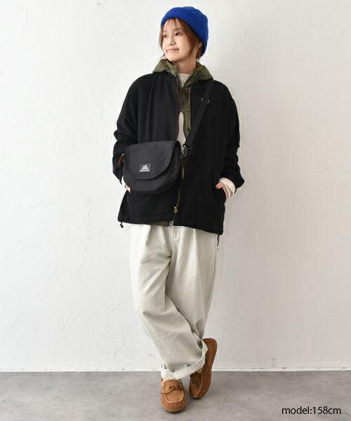 Our.｜圧縮ウール風ジップアップアウター [[131335H]][C]