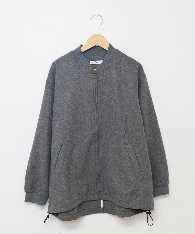 Our.｜圧縮ウール風ジップアップアウター [[131335H]][C]