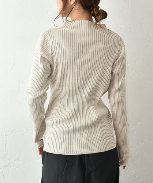 HUMS｜チュールレイヤードリブニット [[RNK-25119]][C]