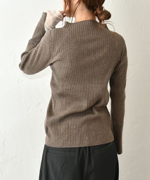 HUMS｜チュールレイヤードリブニット [[RNK-25119]][C]