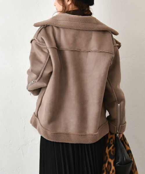 HUMS｜ムートン風ライダースジャケット [[MT-0476]][C]