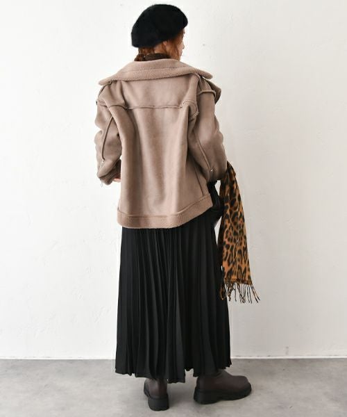 HUMS｜ムートン風ライダースジャケット [[MT-0476]][C]