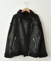 HUMS｜ムートン風ライダースジャケット [[MT-0476]][C]