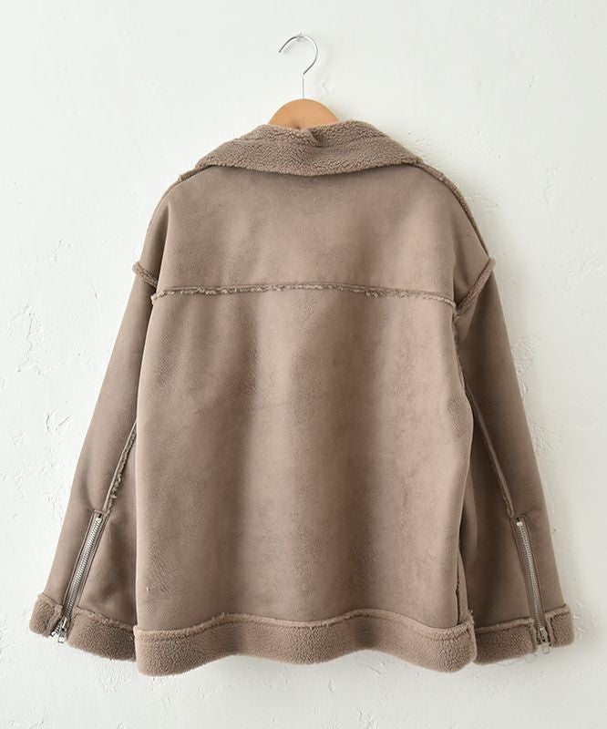 HUMS｜ムートン風ライダースジャケット [[MT-0476]][C]