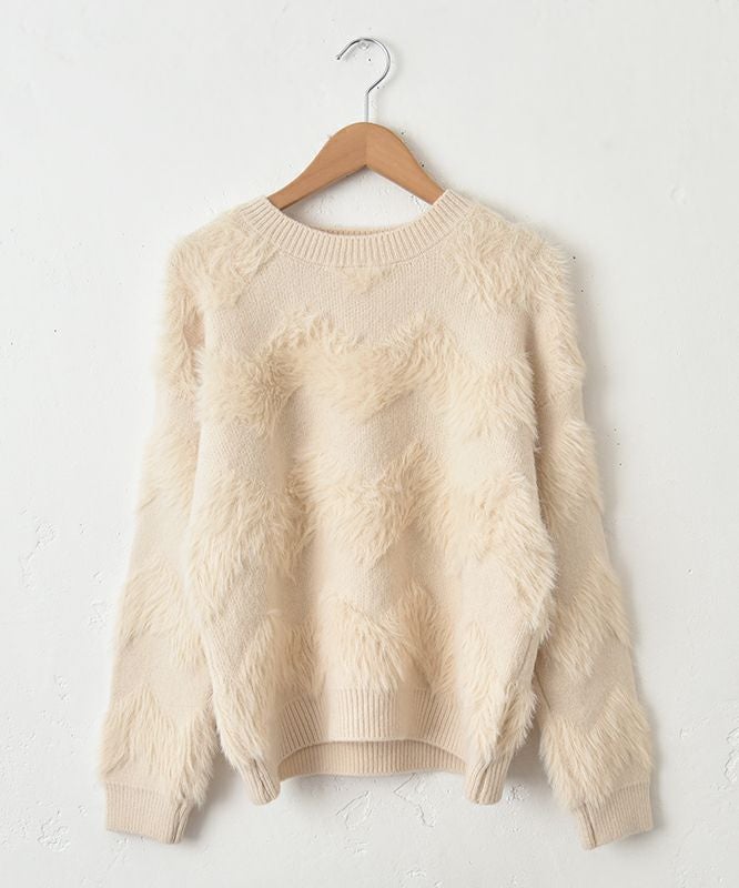  HUMS｜シャギー切替ニット [[4104523]][C]