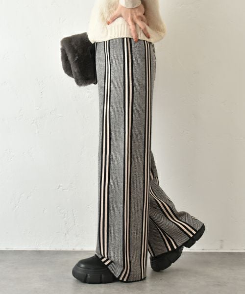 HUMS｜ストライプイージーパンツ [[1204524]][C]