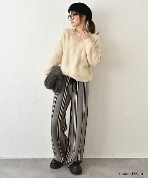 HUMS｜ストライプイージーパンツ [[1204524]][C]