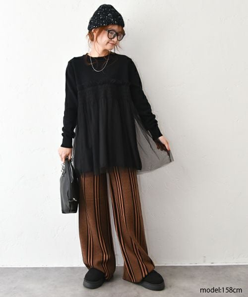 HUMS｜ストライプイージーパンツ [[1204524]][C]