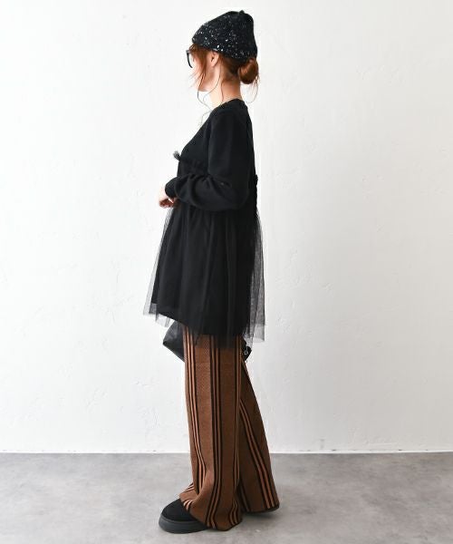 HUMS｜ストライプイージーパンツ [[1204524]][C]