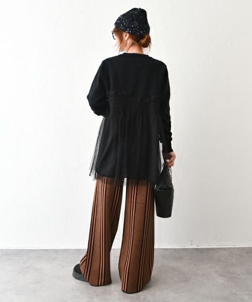 HUMS｜ストライプイージーパンツ [[1204524]][C]