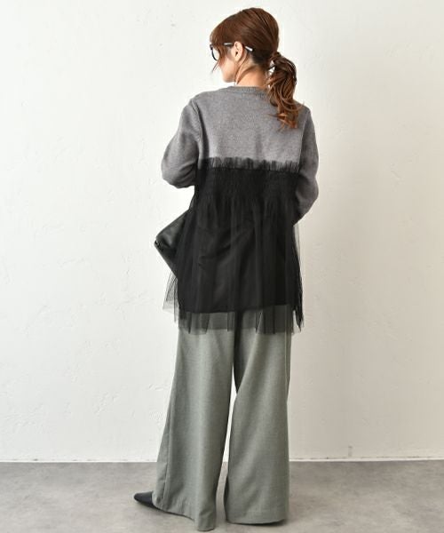 HUMS｜異素材切り替えニット [[9104525]][C]