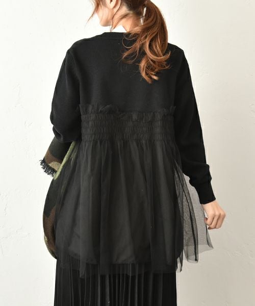 HUMS｜異素材切り替えニット [[9104525]][C]