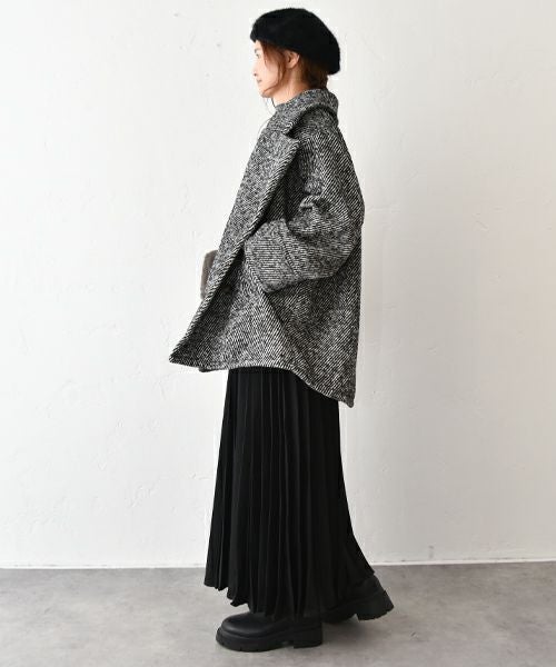 HUMS｜ダブルテーラードショートコート [[MT-0497]][C]