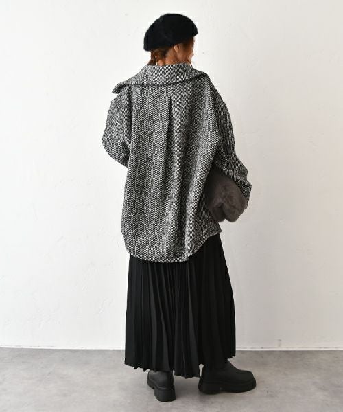 HUMS｜ダブルテーラードショートコート [[MT-0497]][C]