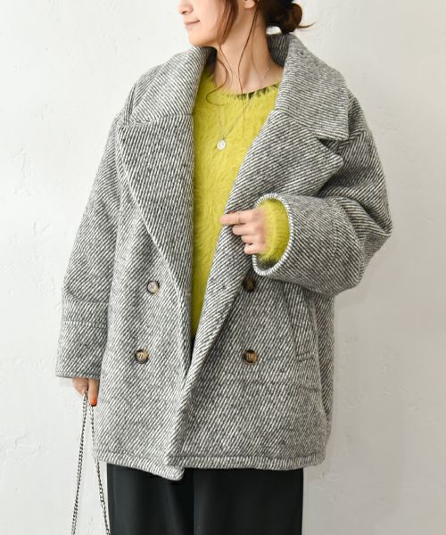 HUMS｜ダブルテーラードショートコート [[MT-0497]][C]