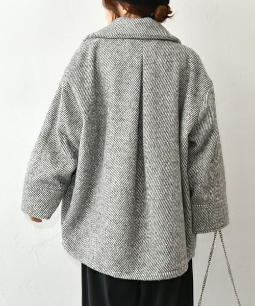 HUMS｜ダブルテーラードショートコート [[MT-0497]][C]