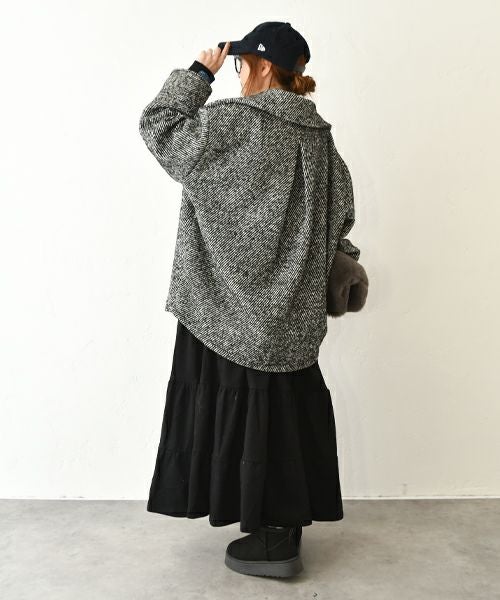 HUMS｜ダブルテーラードショートコート [[MT-0497]][C]