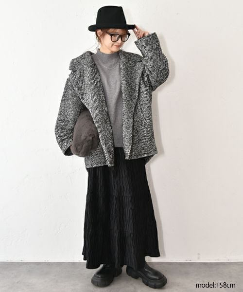 HUMS｜ダブルテーラードショートコート [[MT-0497]][C]