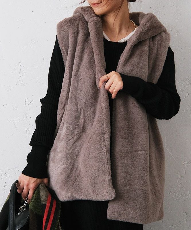 HUMS｜フェイクファーベスト [[10001352]][C]