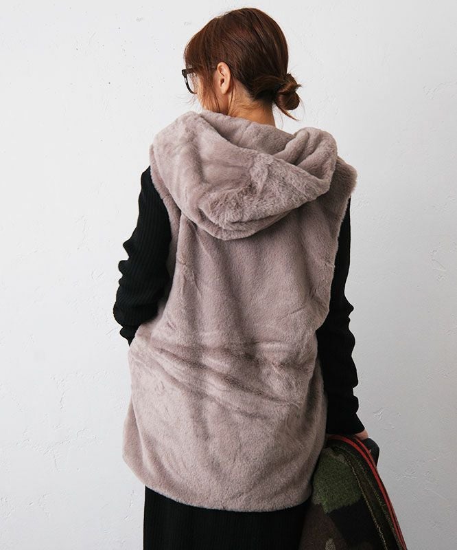 HUMS｜フェイクファーベスト [[10001352]][C]