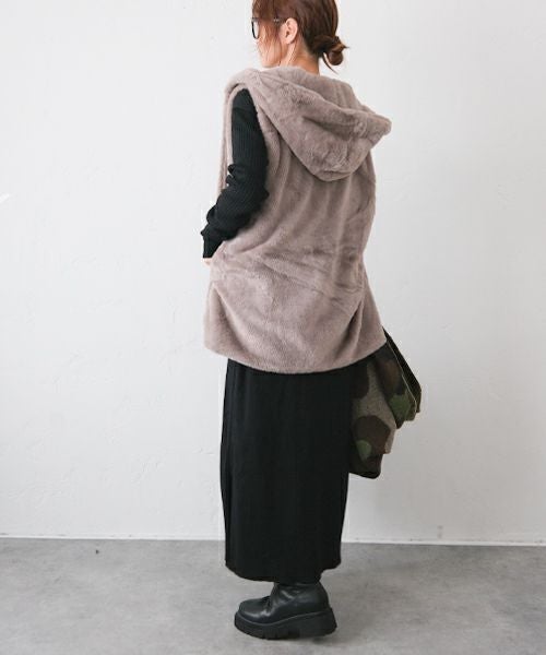 HUMS｜フェイクファーベスト [[10001352]][C]