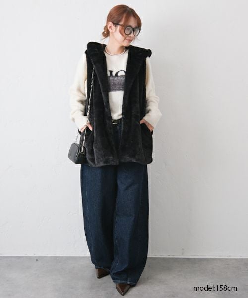 HUMS｜フェイクファーベスト [[10001352]][C]