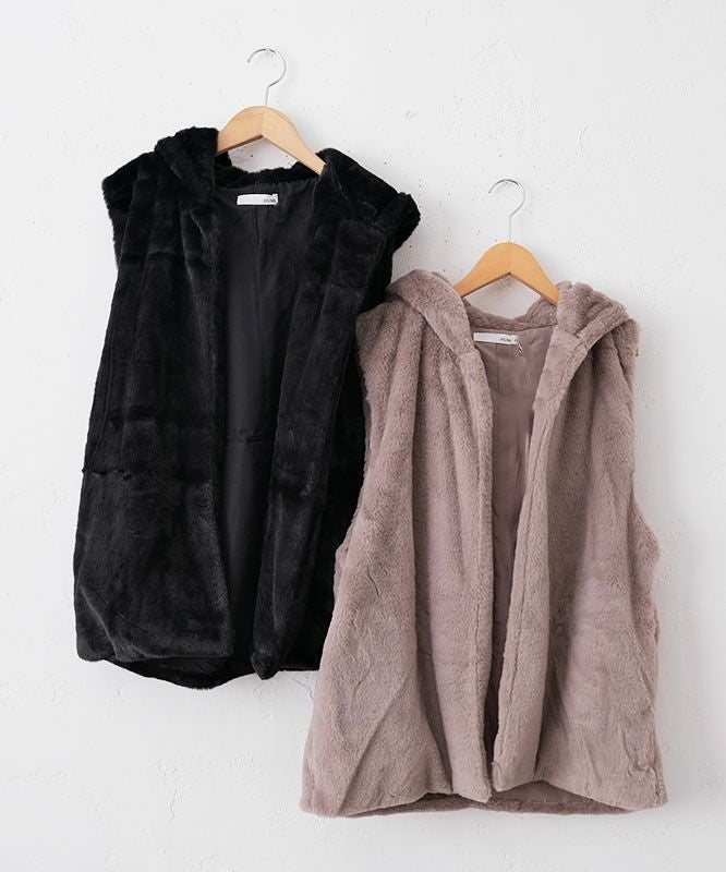 HUMS｜フェイクファーベスト [[10001352]][C]