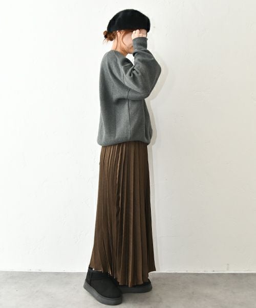 HUMS｜スウェットライクロゴニット [[MT-0491]][C]