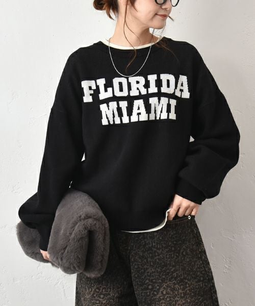 HUMS｜スウェットライクロゴニット [[MT-0491]][C]