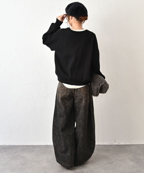 HUMS｜スウェットライクロゴニット [[MT-0491]][C]