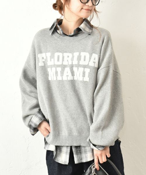 HUMS｜スウェットライクロゴニット [[MT-0491]][C]