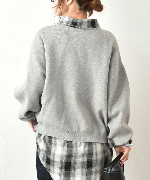 HUMS｜スウェットライクロゴニット [[MT-0491]][C]