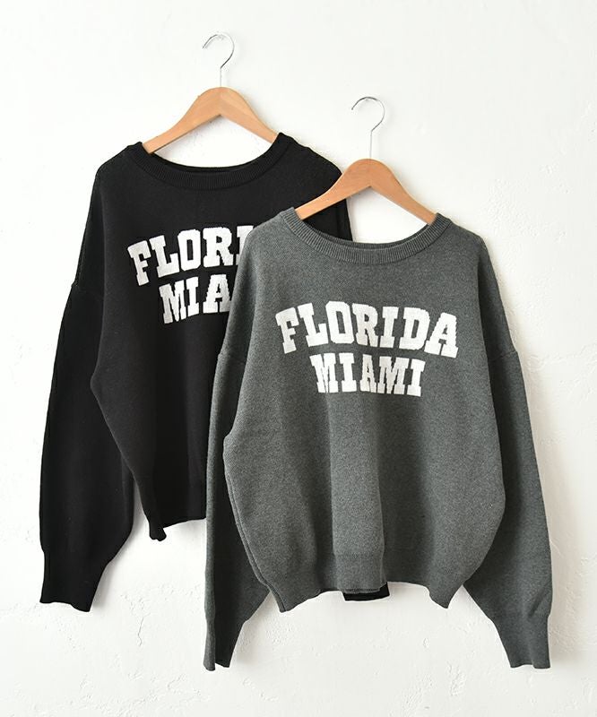 HUMS｜スウェットライクロゴニット [[MT-0491]][C]