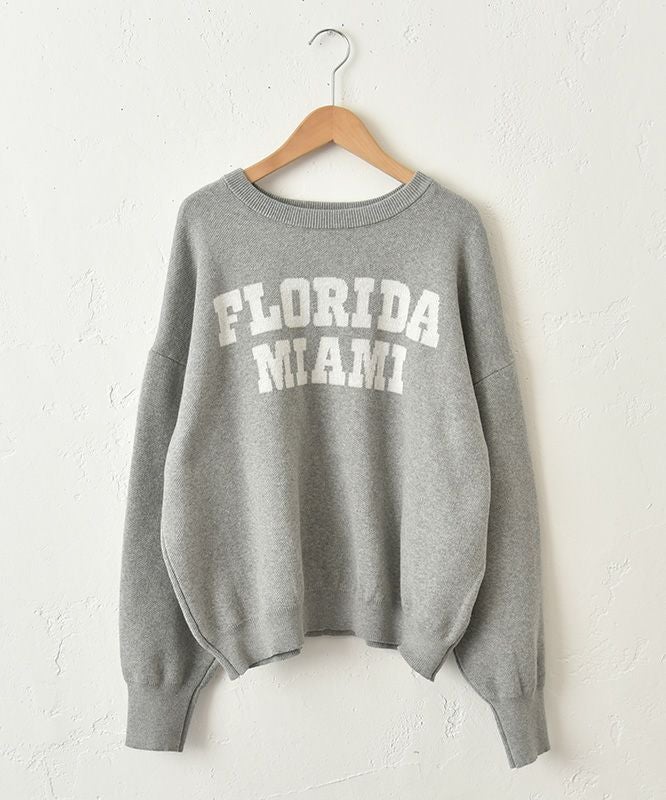 HUMS｜スウェットライクロゴニット [[MT-0491]][C]