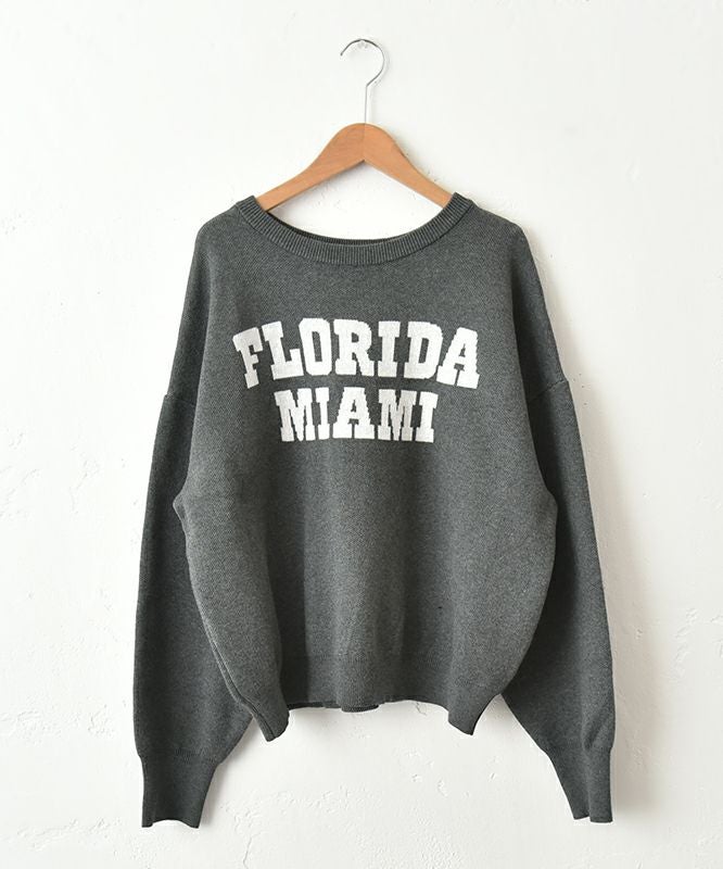 HUMS｜スウェットライクロゴニット [[MT-0491]][C]