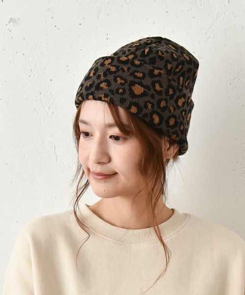 IN THE MARKET｜レオパードニット帽 [[Z251019]][C]