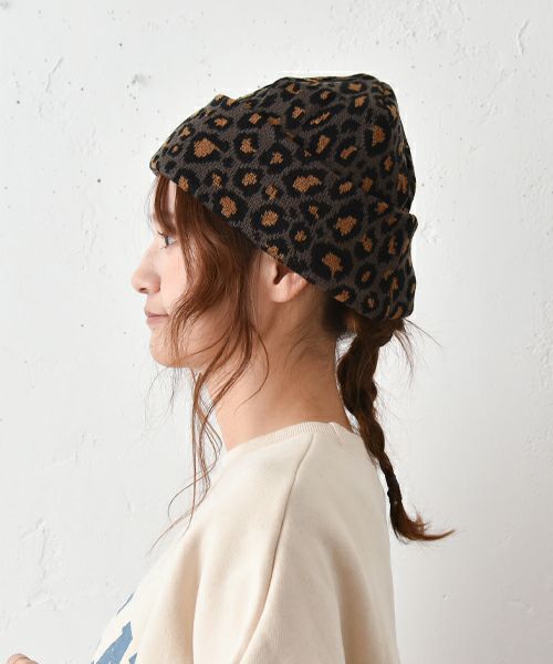 IN THE MARKET｜レオパードニット帽 [[Z251019]][C]