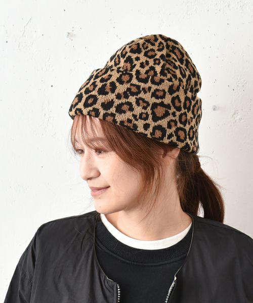 IN THE MARKET｜レオパードニット帽 [[Z251019]][C]