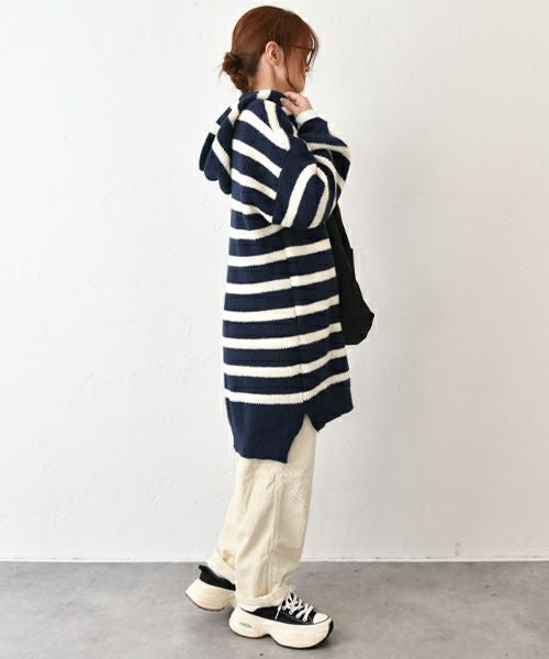 IN THE MARKET｜ボーダーニットチュニック [[C-2513]][C]