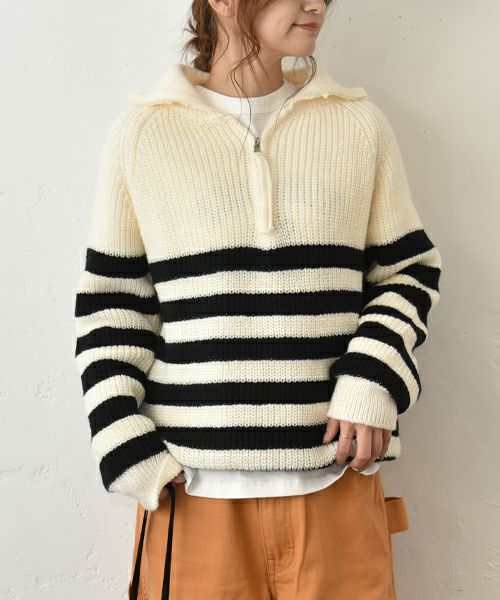 IN THE MARKET｜ハーフジップニット [[C-2515]][C]