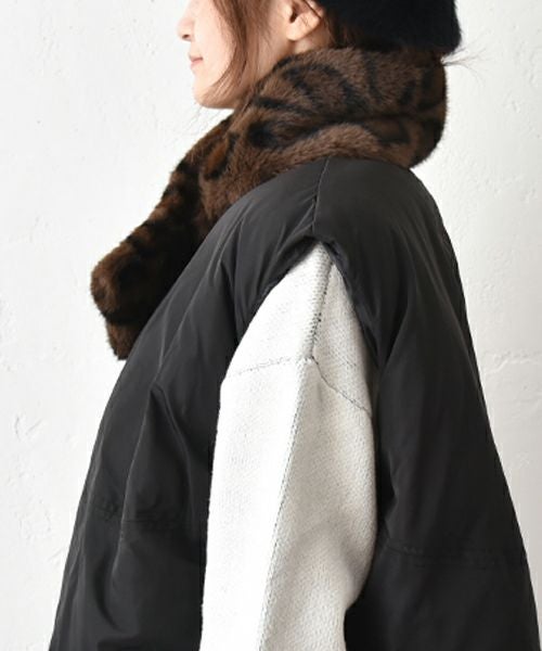 HUMS｜レオパード柄ショートマフラー [[Z251023]][C]