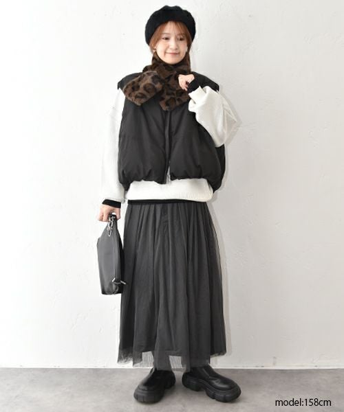 HUMS｜レオパード柄ショートマフラー [[Z251023]][C]