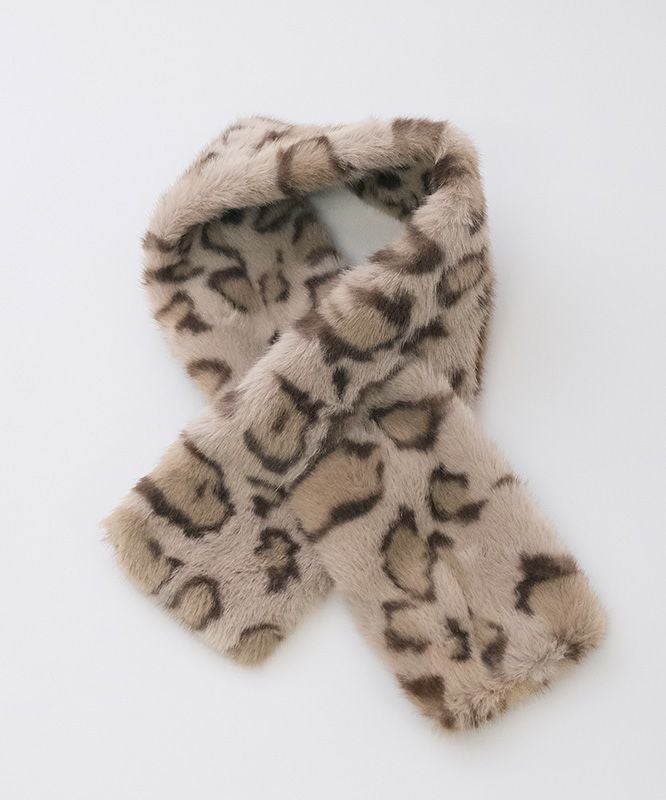 HUMS｜レオパード柄ショートマフラー [[Z251023]][C]