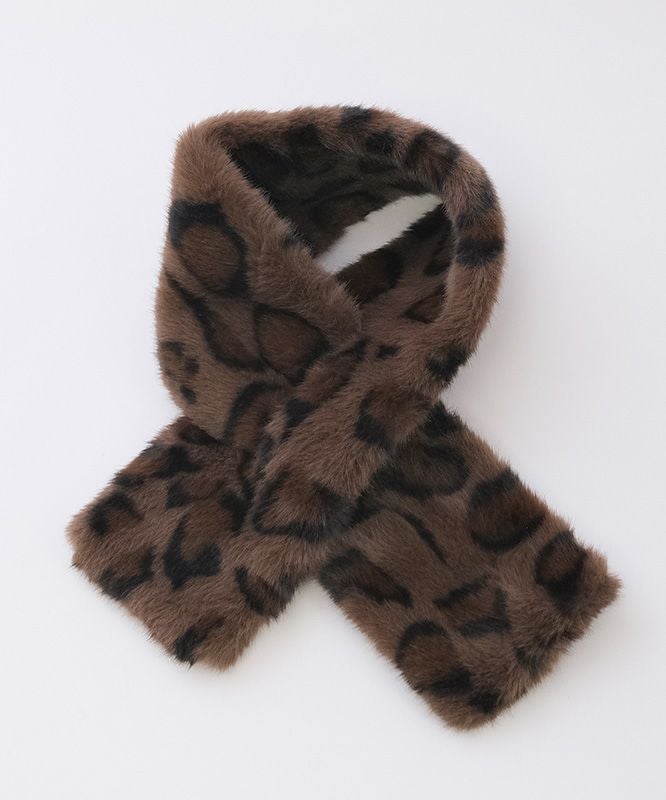 HUMS｜レオパード柄ショートマフラー [[Z251023]][C]