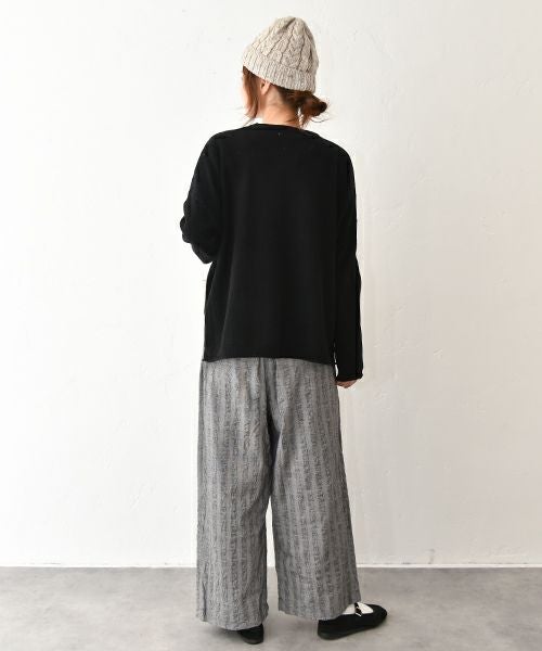 hagumu｜配色ポケット付きワイドニット [[ha-PO-46]][C]