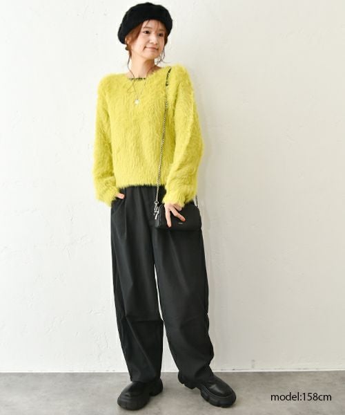 HUMS｜裏微起毛コクーンパンツ [[SAT-0037]][C]