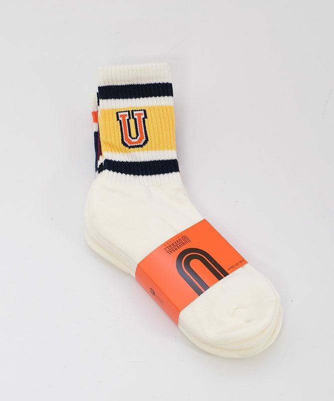  UNIVERSAL　OVERALL｜カレッジロゴ レディース3Pソックス [[LU-619]][C]