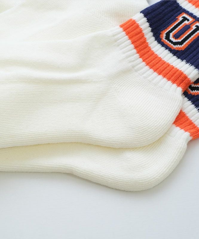  UNIVERSAL　OVERALL｜カレッジロゴ レディース3Pソックス [[LU-619]][C]
