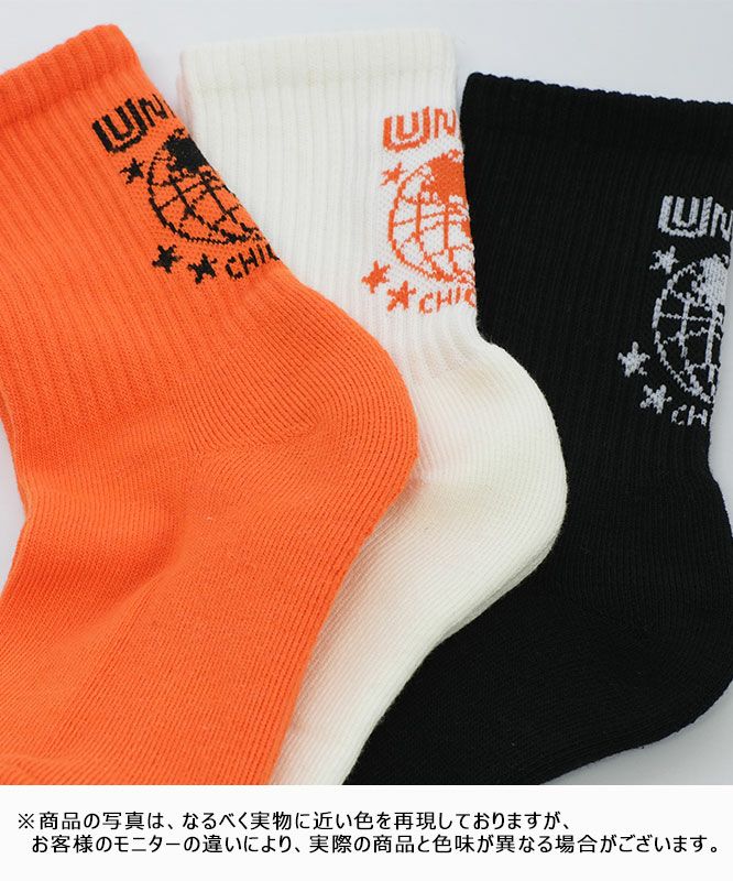  UNIVERSAL　OVERALL｜アースロゴ レディース3Pソックス [[LU-630]][C]