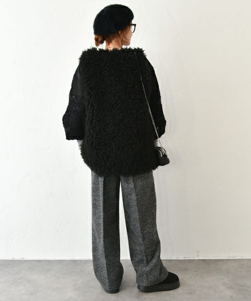 HUMS｜プードルボアミドル丈ベスト [[32802M332]][C]